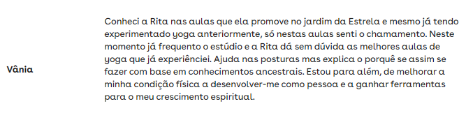 testemunho vania jardim